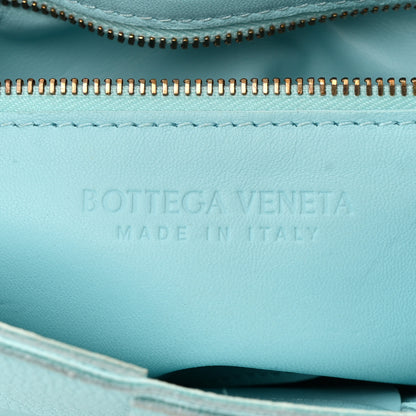 Bottega Veneta Grained Calfskin Maxi Intrecciato Cassette Crossbody Bag Pale Blue 6 of 10