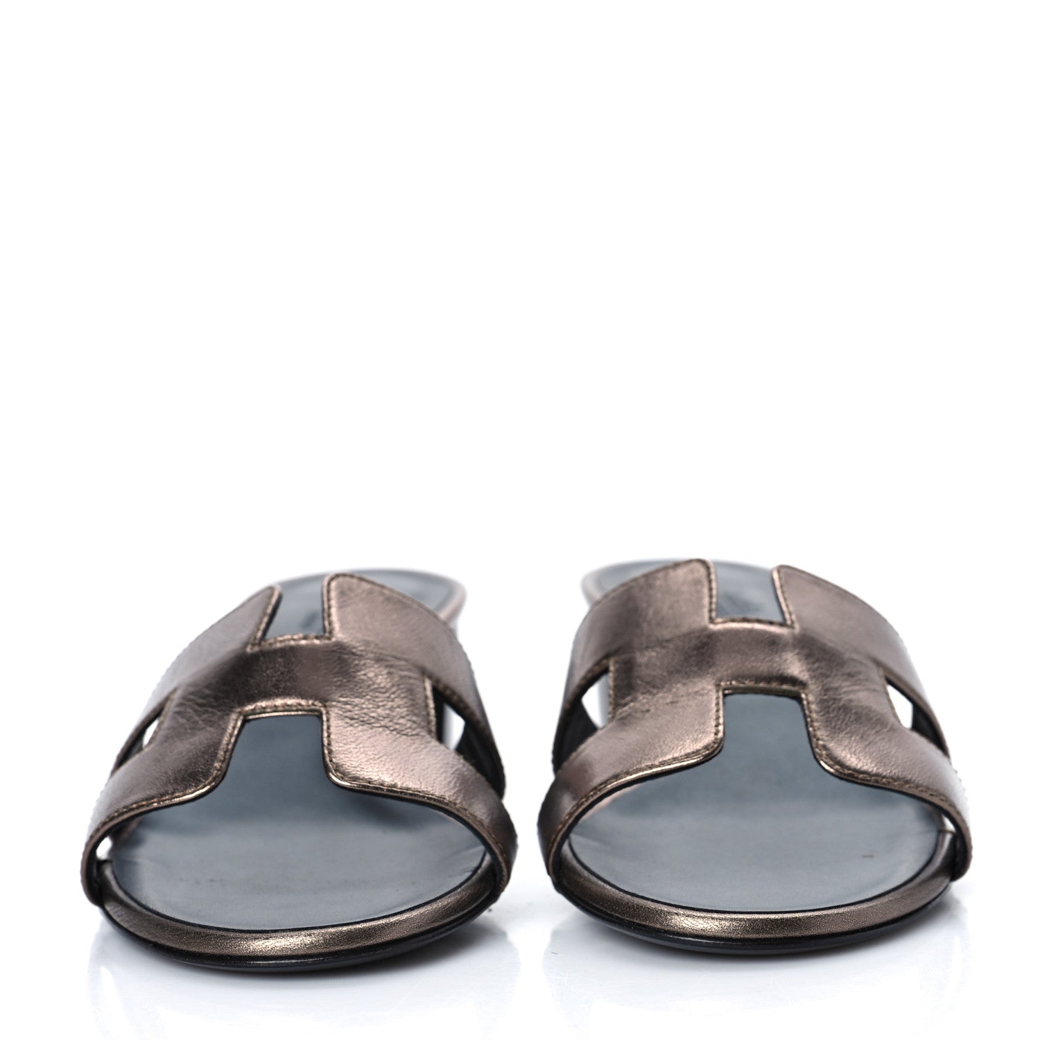 Hermes Metallic Nappa Oasis Sandals 36 Dore Vieilli 2 of 9