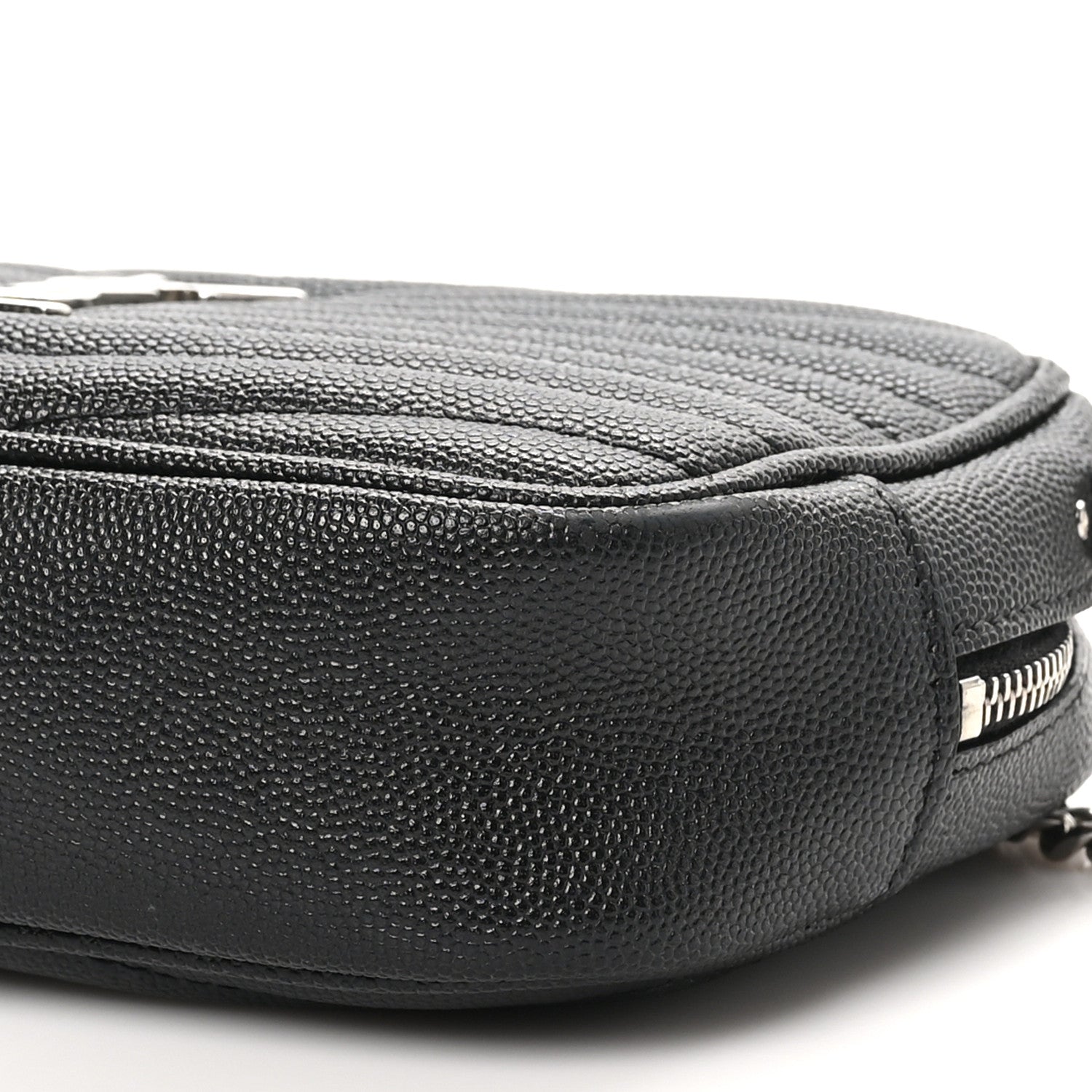 Saint Laurent Grain De Poudre Matelasse Monogram Mini Lou Camera Bag Black 9 of 10