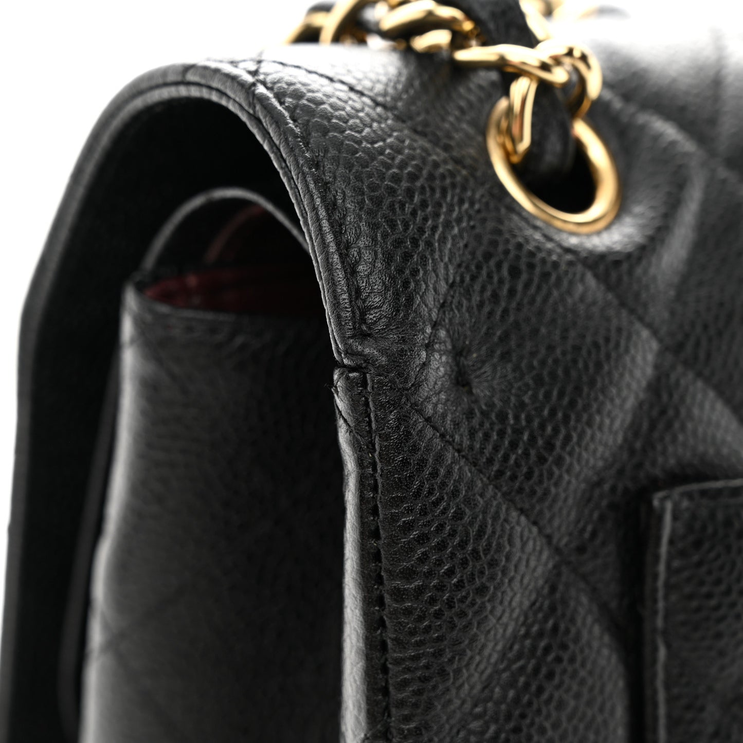 Caviar Quilted Maxi Double Flap Black