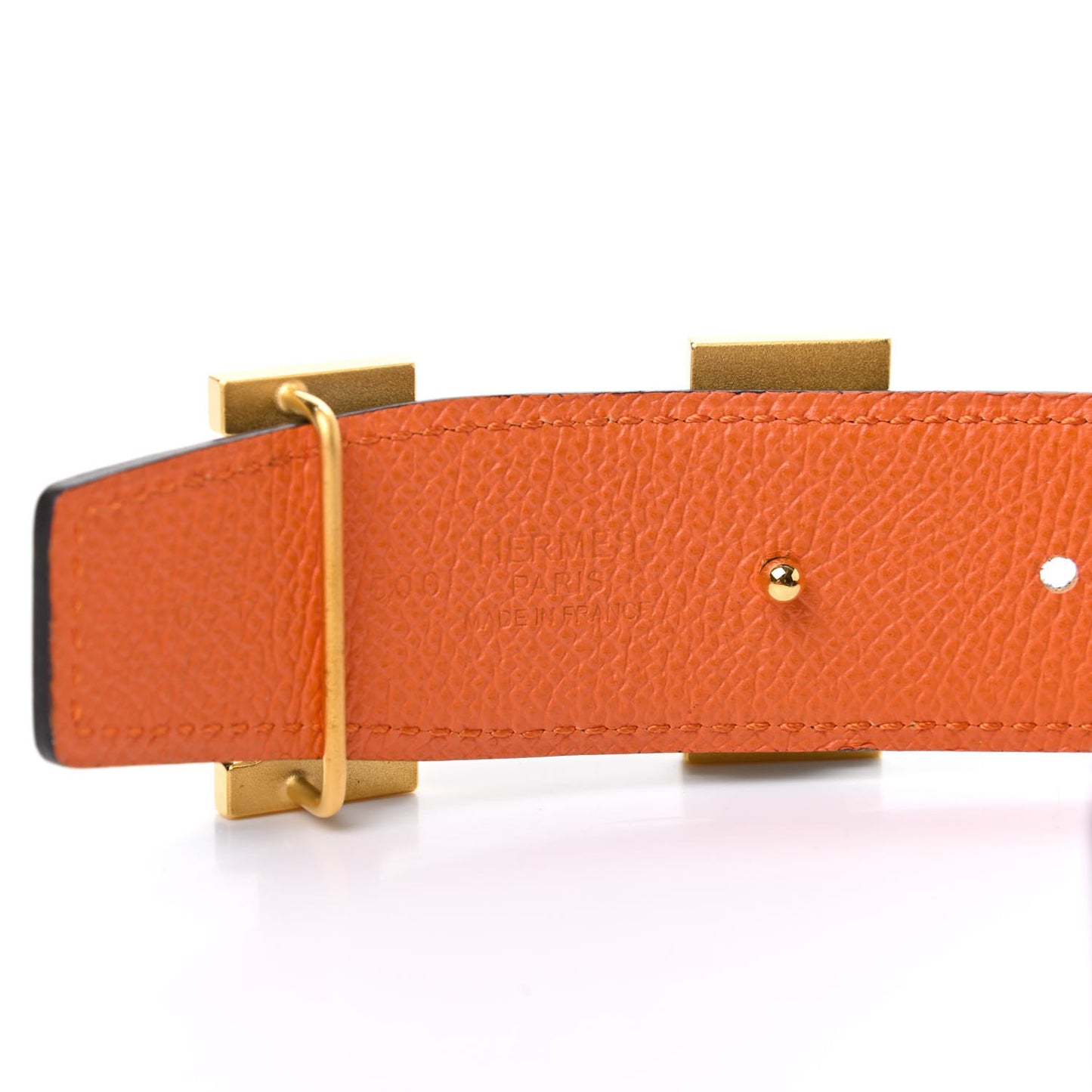 Swift Epsom 32mm H Belt 85 Black Orange