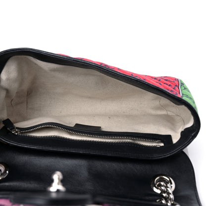 Gucci Monogram Multicolor Matelasse Diagonal Small GG Marmont Shoulder Bag Pink Blue Red Yellow Green 5 of 11