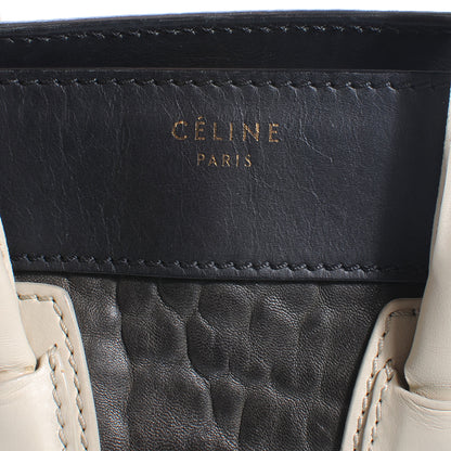 Celine Smooth Calfskin Shrunken Lambskin Micro Tri-Color Luggage Black 6 of 8