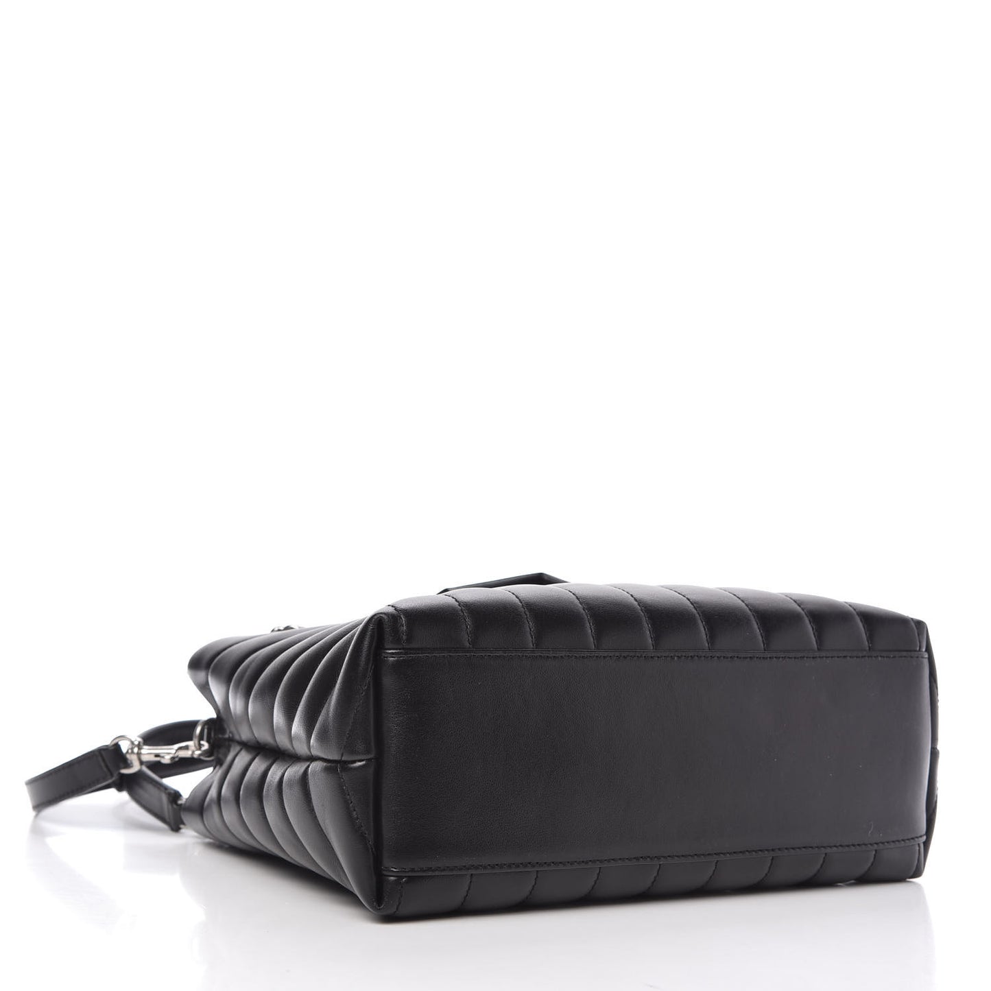 Calfskin Y Quilted Monogram Small Loulou Shopper Black