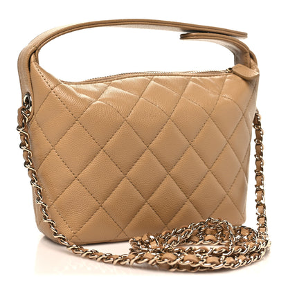 Chanel Caviar Quilted Hobo Dark Beige 3 of 11