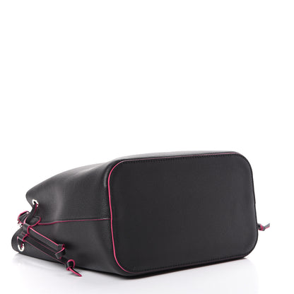 Louis Vuitton Calfskin Lockme Bucket Black 3 of 9