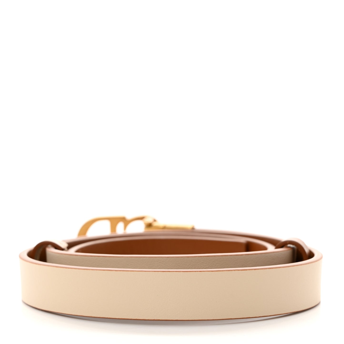 Calfskin Saddle Belt 95 38 Caramel Beige