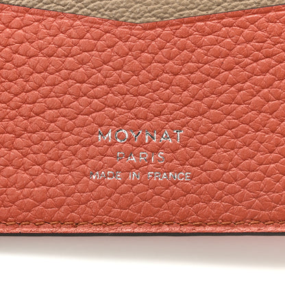 Moynat Taurillon Animal Print Passport Holder Orange 5 of 5