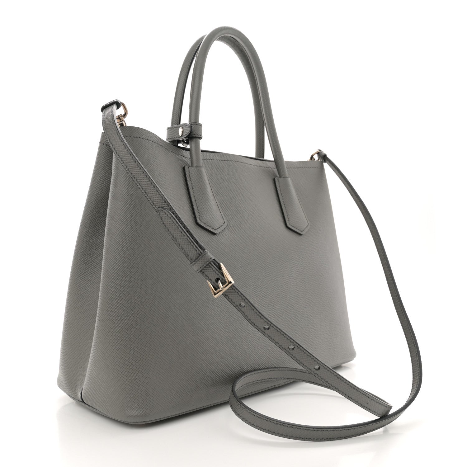 Prada Saffiano Cuir Small Double Bag Marmo 3 of 12