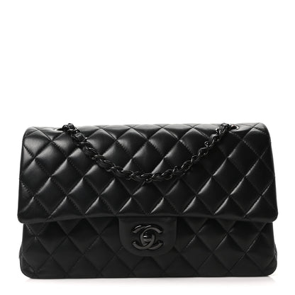 Chanel Lambskin Quilted Medium Double Flap So Black 1 of 10