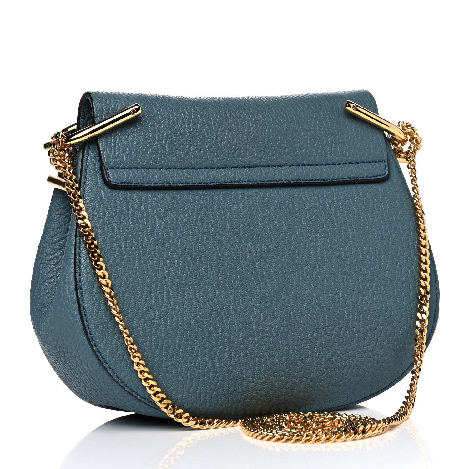 Chloe Grained Lambskin Mini Drew Shoulder Bag Cloudy Blue 2 of 9