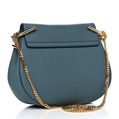 Chloe Grained Lambskin Mini Drew Shoulder Bag Cloudy Blue 2 of 9