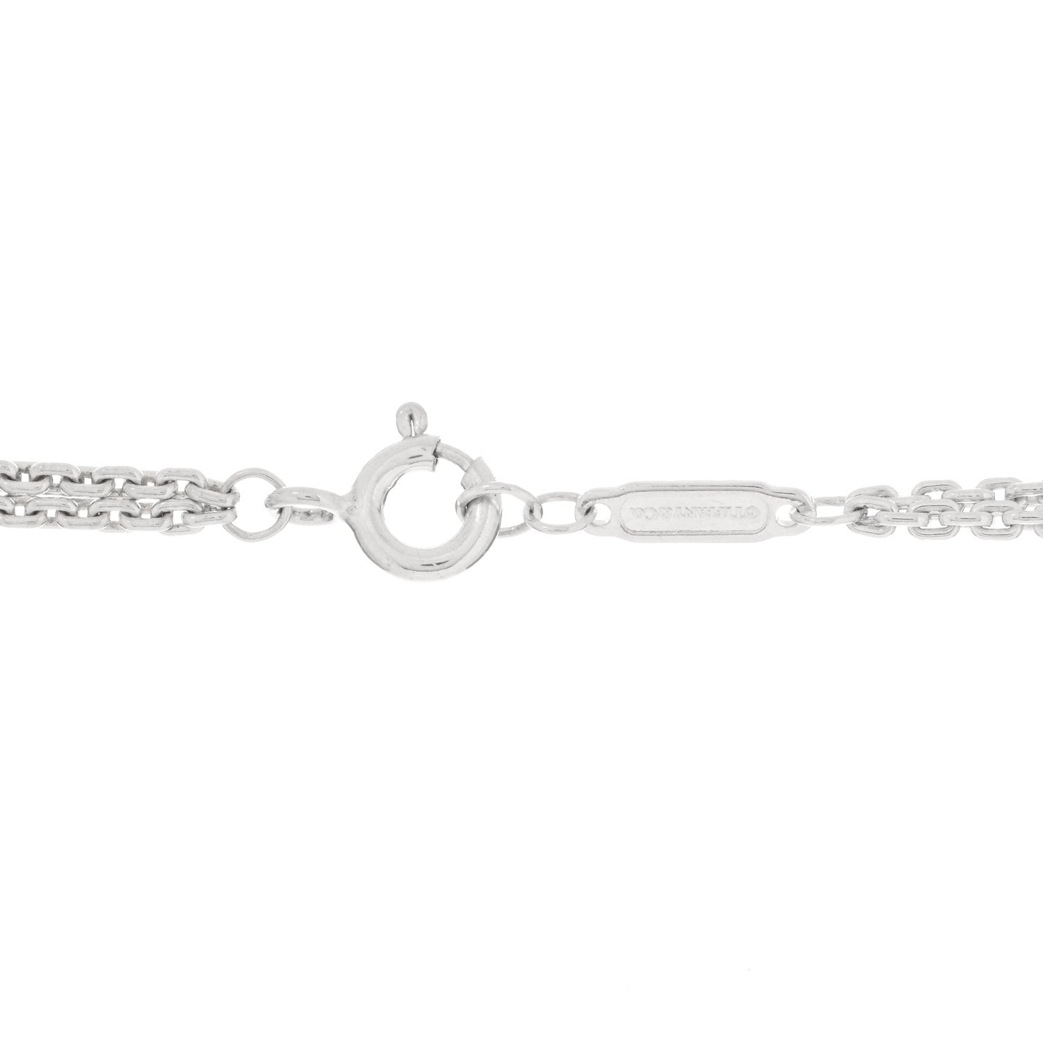 Tiffany Sterling Silver Double HardWear Link Pendant Necklace 3 of 3