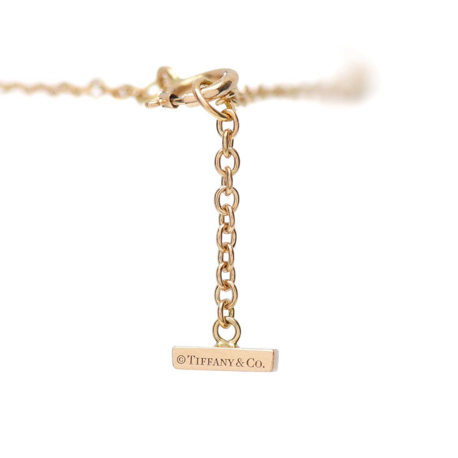 Tiffany 18K Yellow Gold Diamond T Smile Bracelet 3 of 4