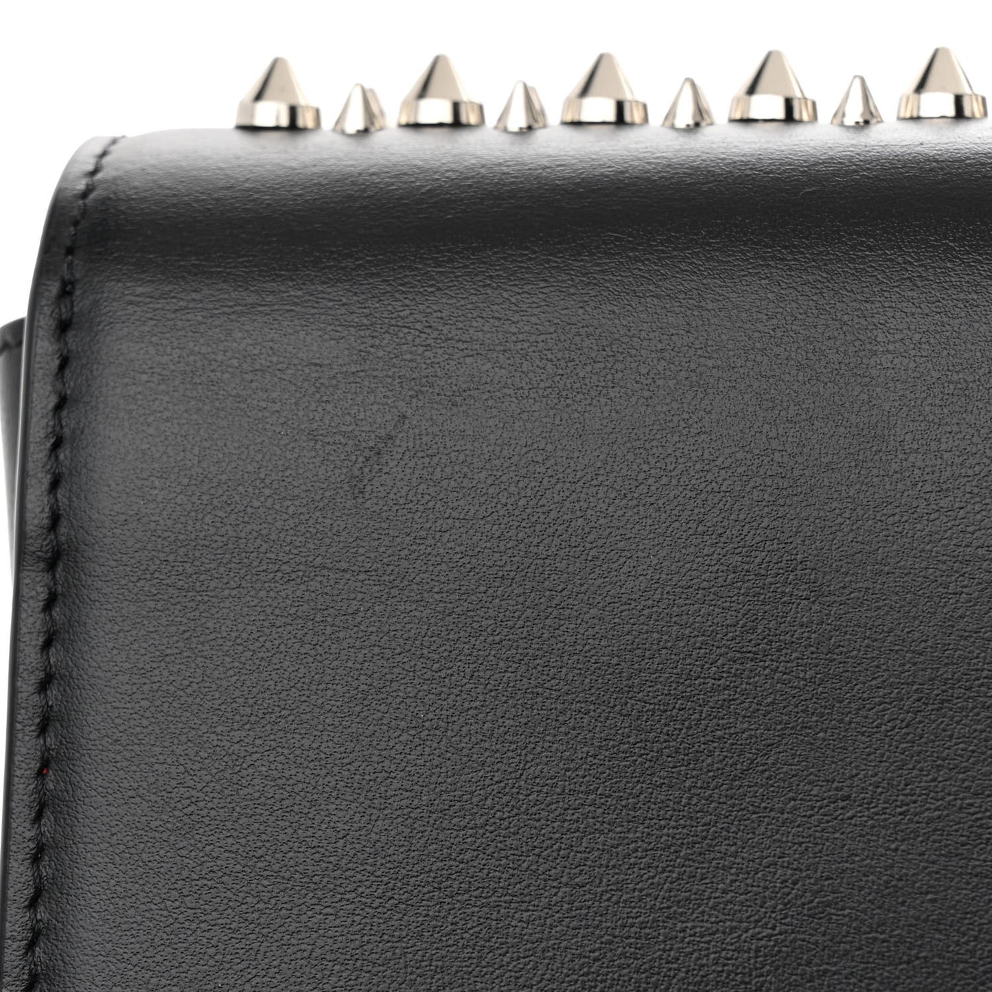 Calfskin Paris Spikes Paloma Clutch Black