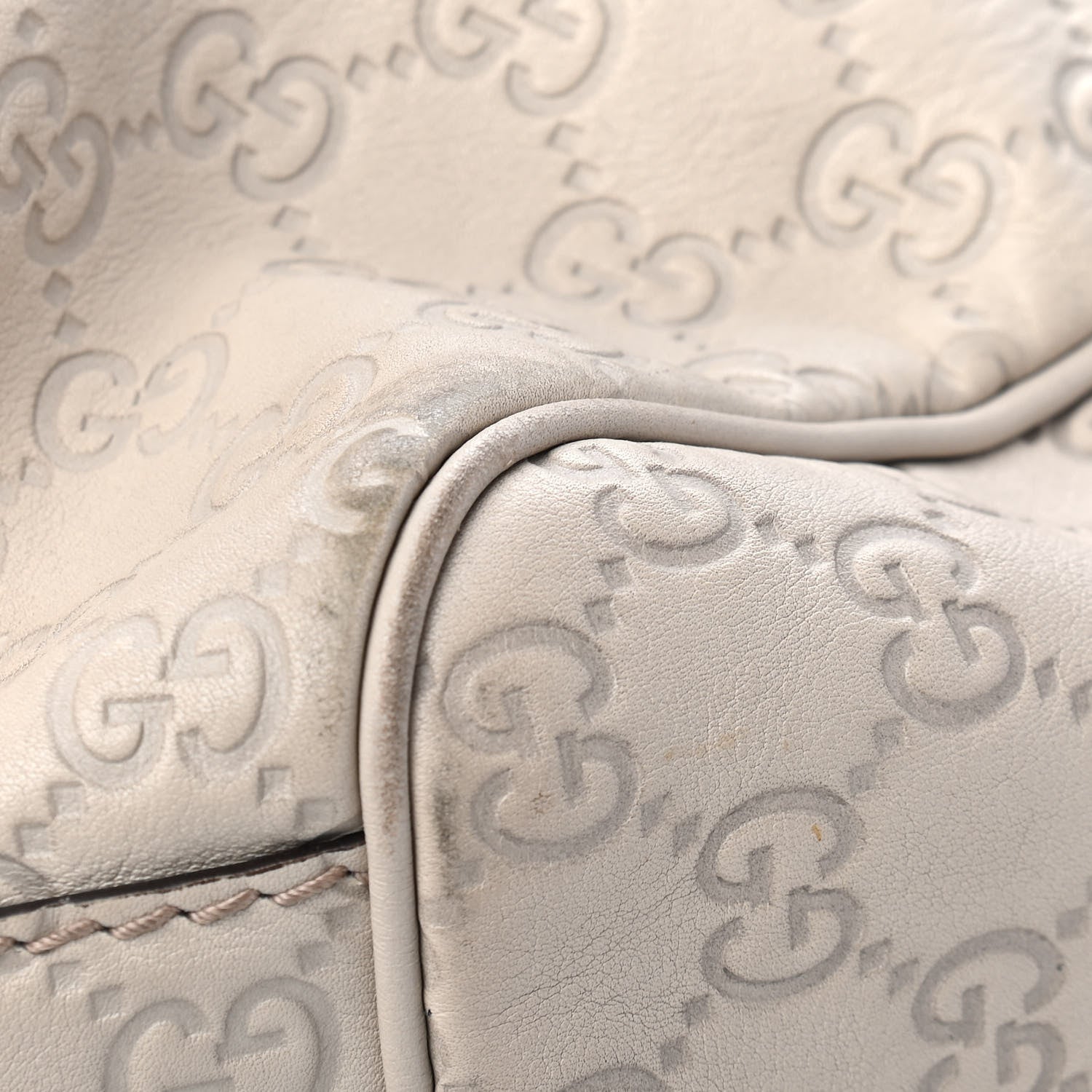 Gucci Guccissima Large Sukey Tote Mystic White 8 of 10