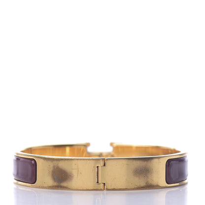 Hermes Enamel Narrow Clic Clac H Bracelet GM Bourgogne 3 of 7