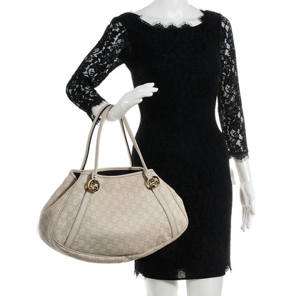 Gucci Guccissima Twins Medium Shoulder Bag Off White 2 of 7