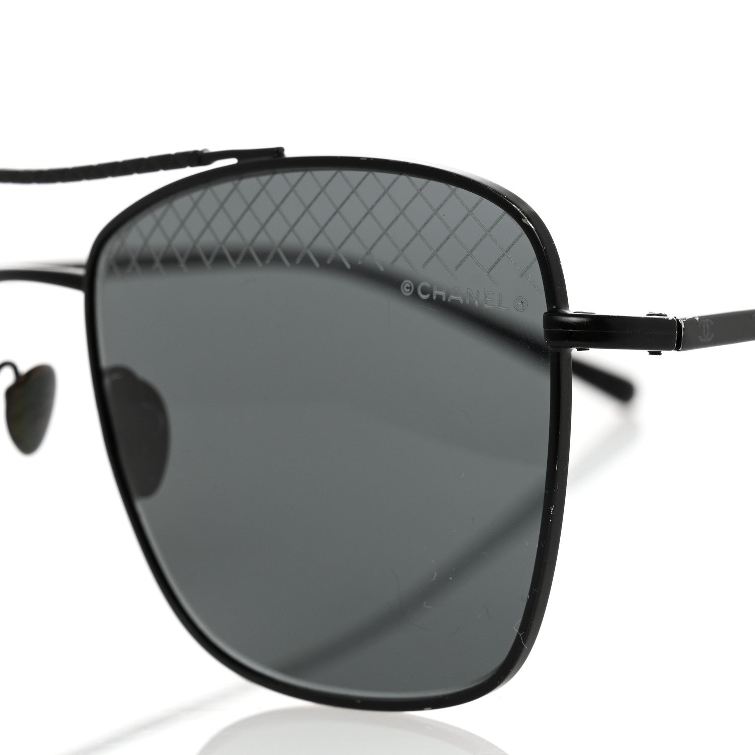 Chanel Metal Pilot Sunglasses 4256 Black 7 of 7
