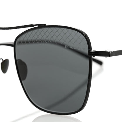 Chanel Metal Pilot Sunglasses 4256 Black 7 of 7