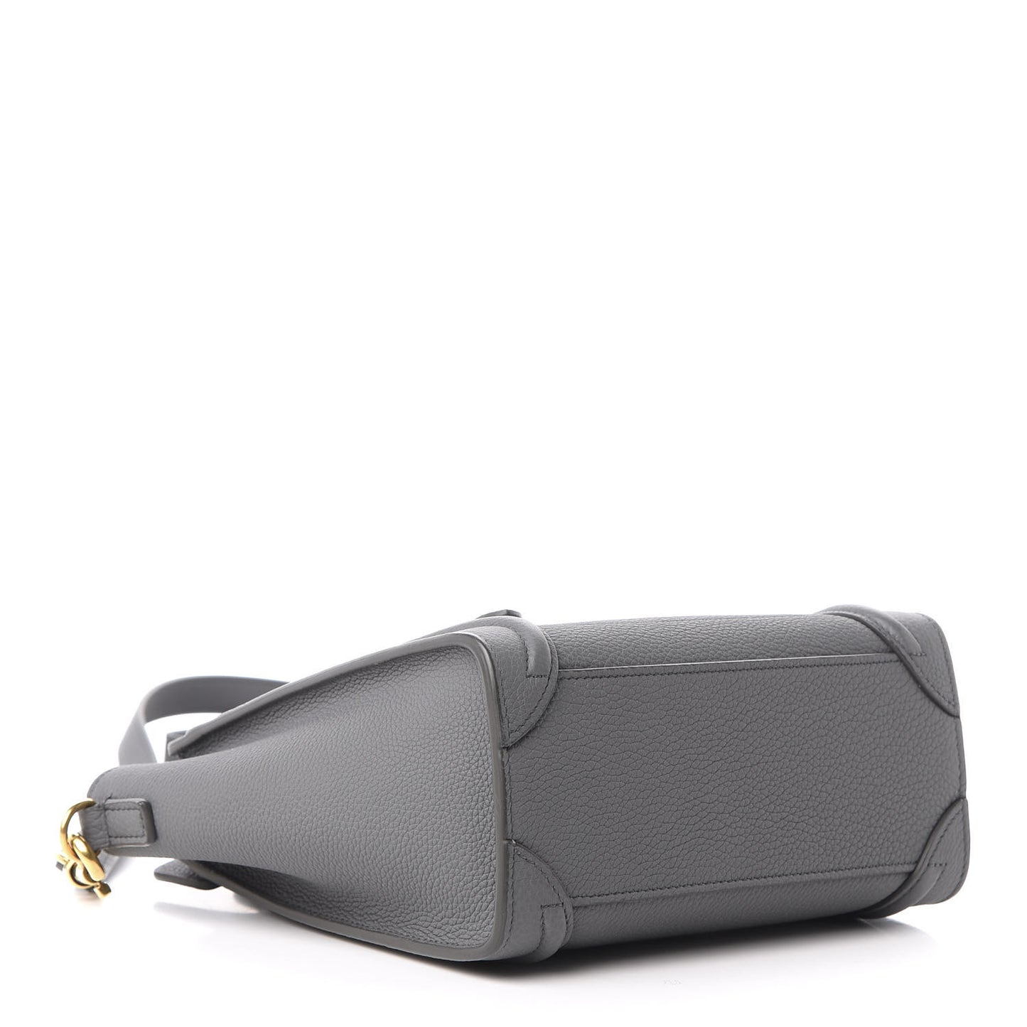 Drummed Calfskin Nano Luggage Kohl