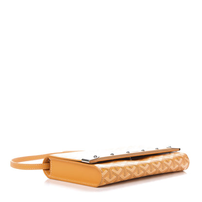 Goyard Goyardine Monte Carlo Bois Clutch With Strap Yellow 4 of 11