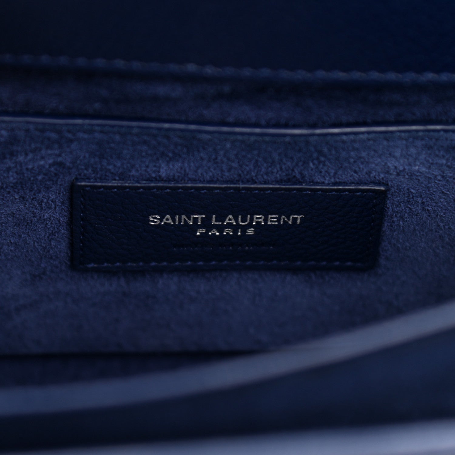 Saint Laurent Grained Calfskin Medium Monogram Sunset Dark Blue 6 of 10
