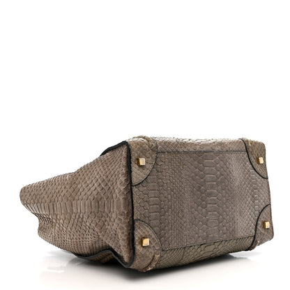 Celine Snakeskin Mini Luggage Grey 4 of 19