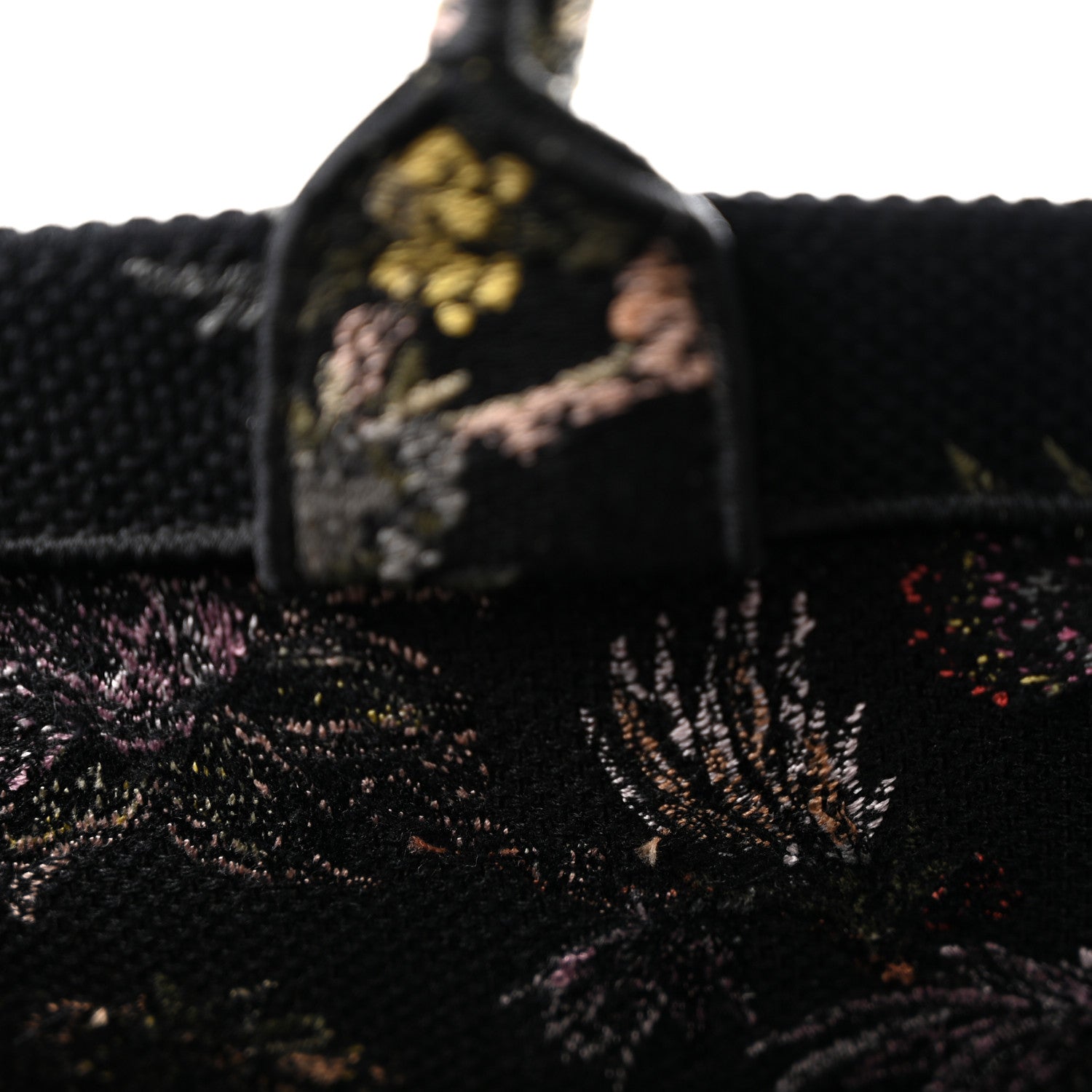 Christian Dior Canvas Jardin Botanique Embroidered Large Book Tote Black Multicolor 11 of 14