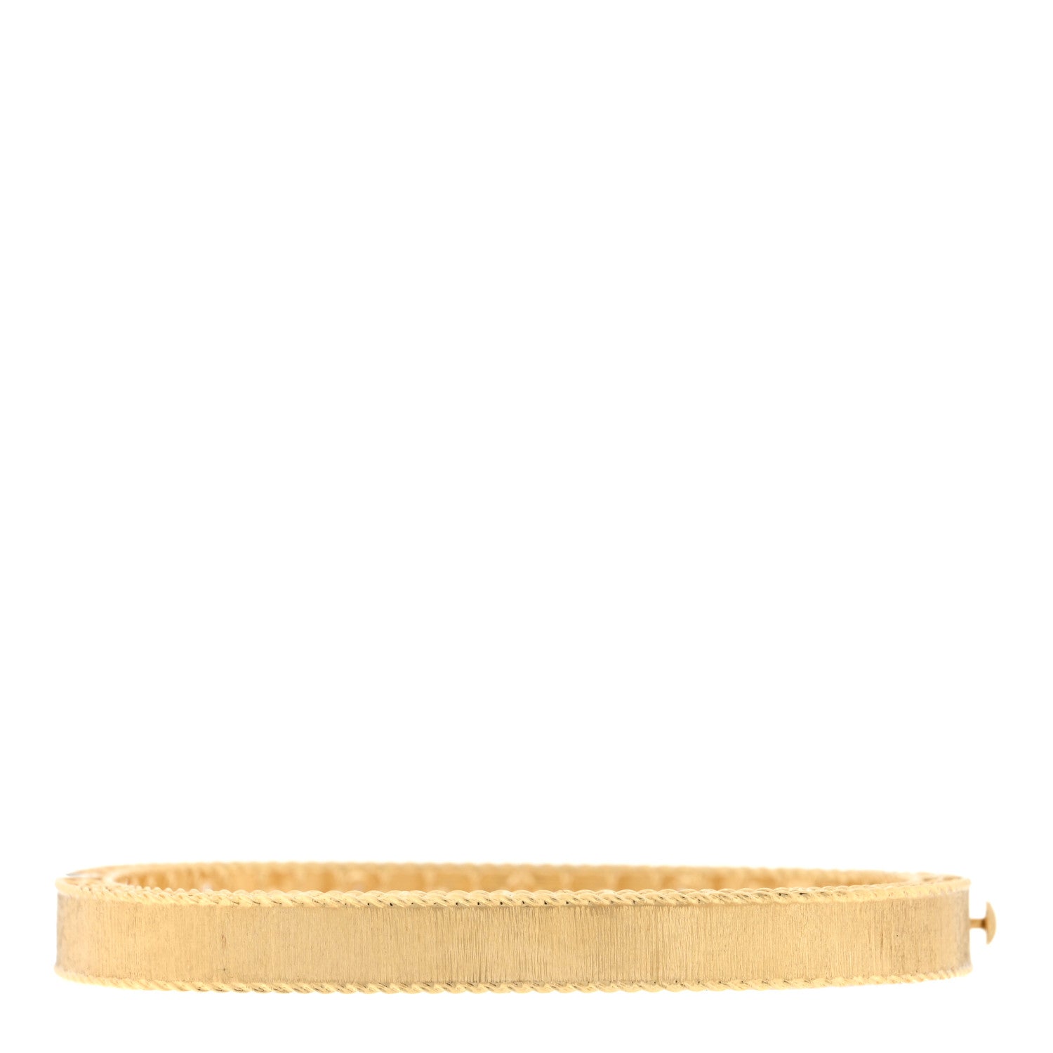 Roberto Coin 18K Yellow Gold Diamond Princess Satin Fleur De Lis Bangle Bracelet 2 of 3