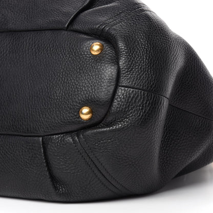 Prada Vitello Daino Shoulder Bag Black 7 of 13
