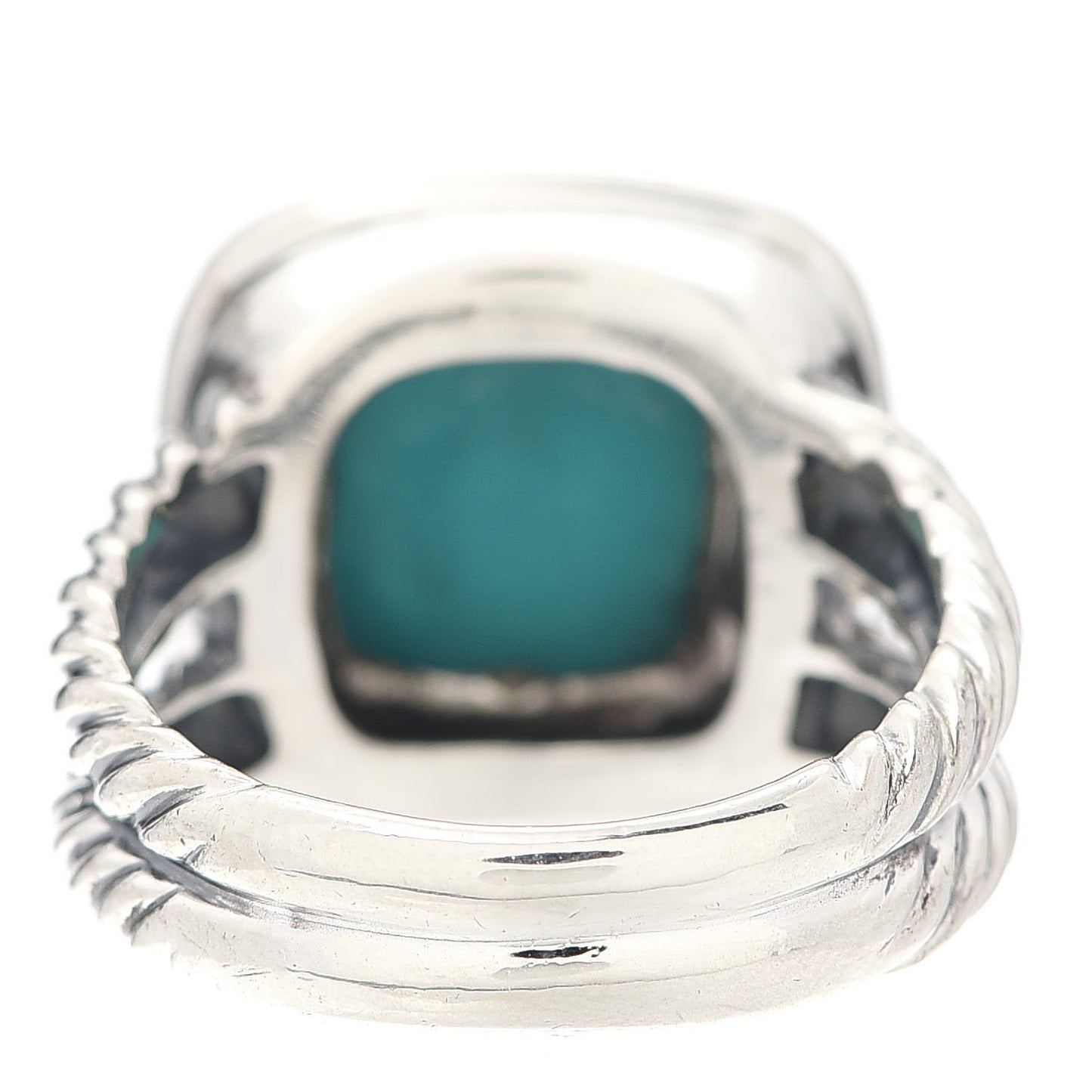 Sterling Silver Diamond Turquoise 11mm Albion Ring 54 7