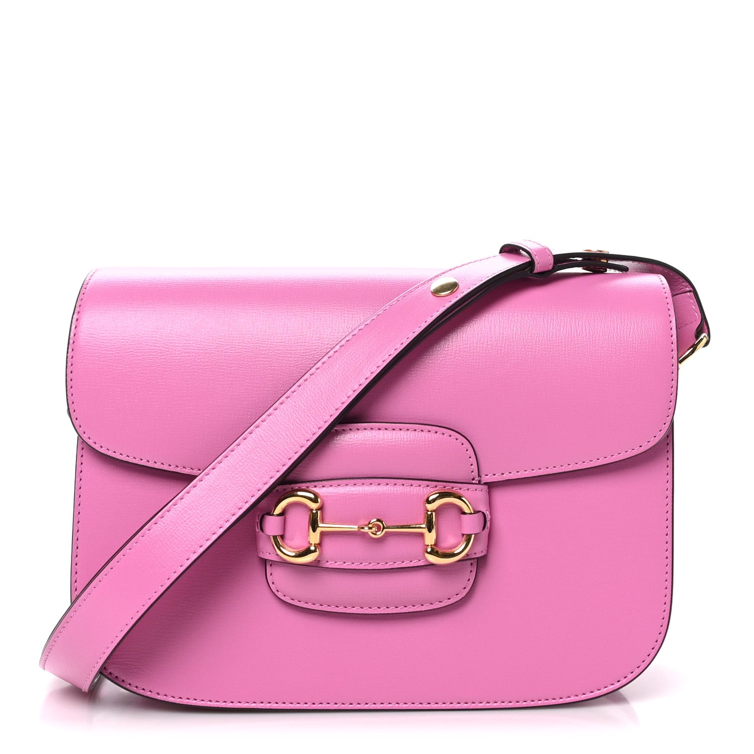 Gucci Azalea Calfskin Horsebit 1955 Shoulder Bag Libre Pink 1 of 9