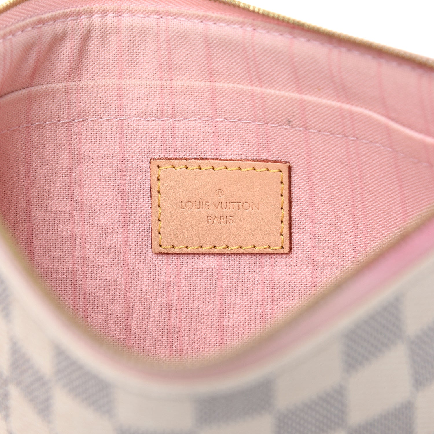 Louis Vuitton Damier Azur Neverfull MM GM Pochette Rose Ballerine 6 of 14
