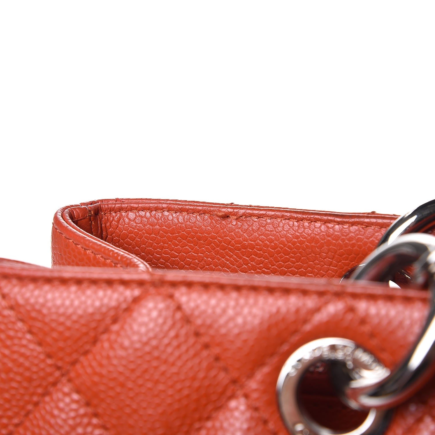 Chanel Caviar Quilted Grand Shopping Tote GST Orange 8 of 11