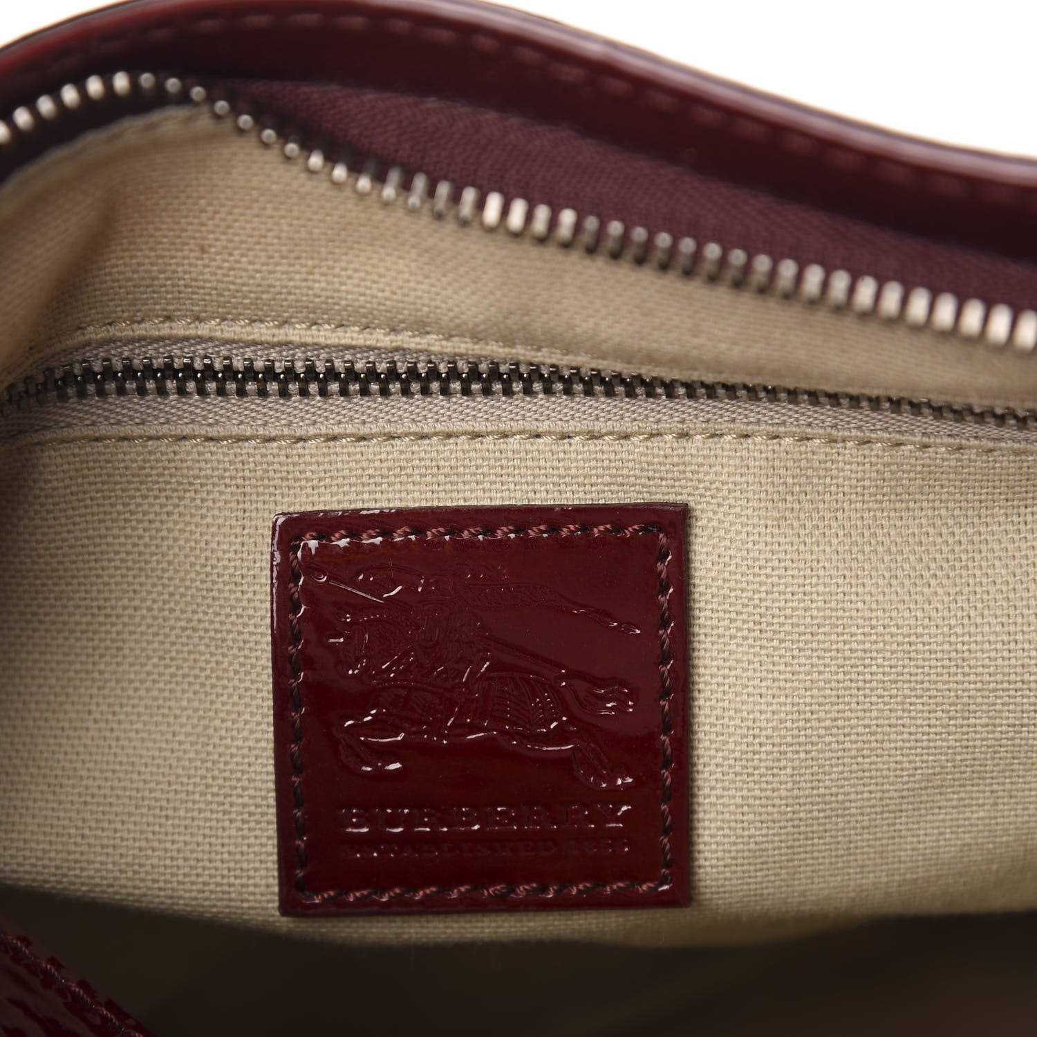 Burberry Patent Nova Check Heart Dryden Crossbody Bag Berry Red 9 of 12