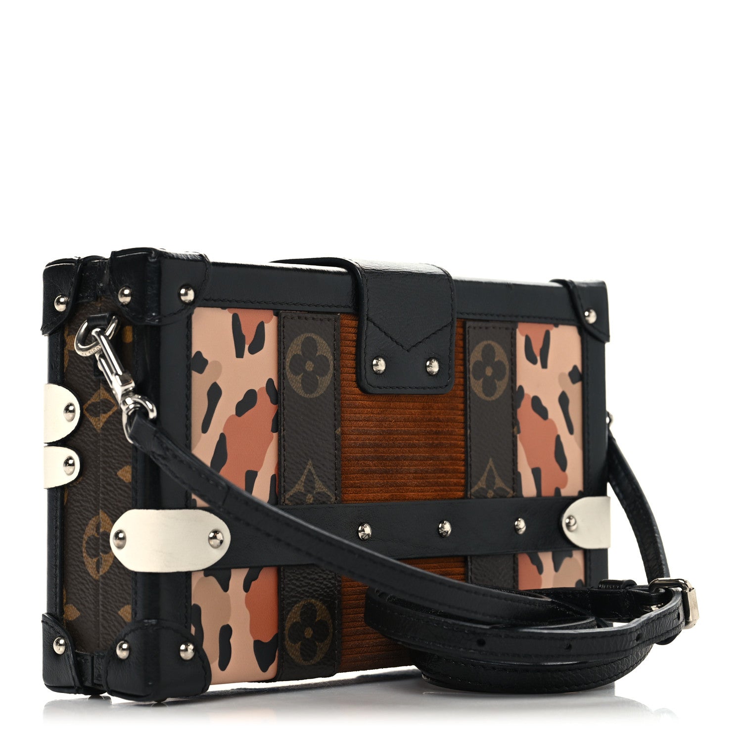 Louis Vuitton Monogram Leopard Corduroy Petite Malle 3 of 10