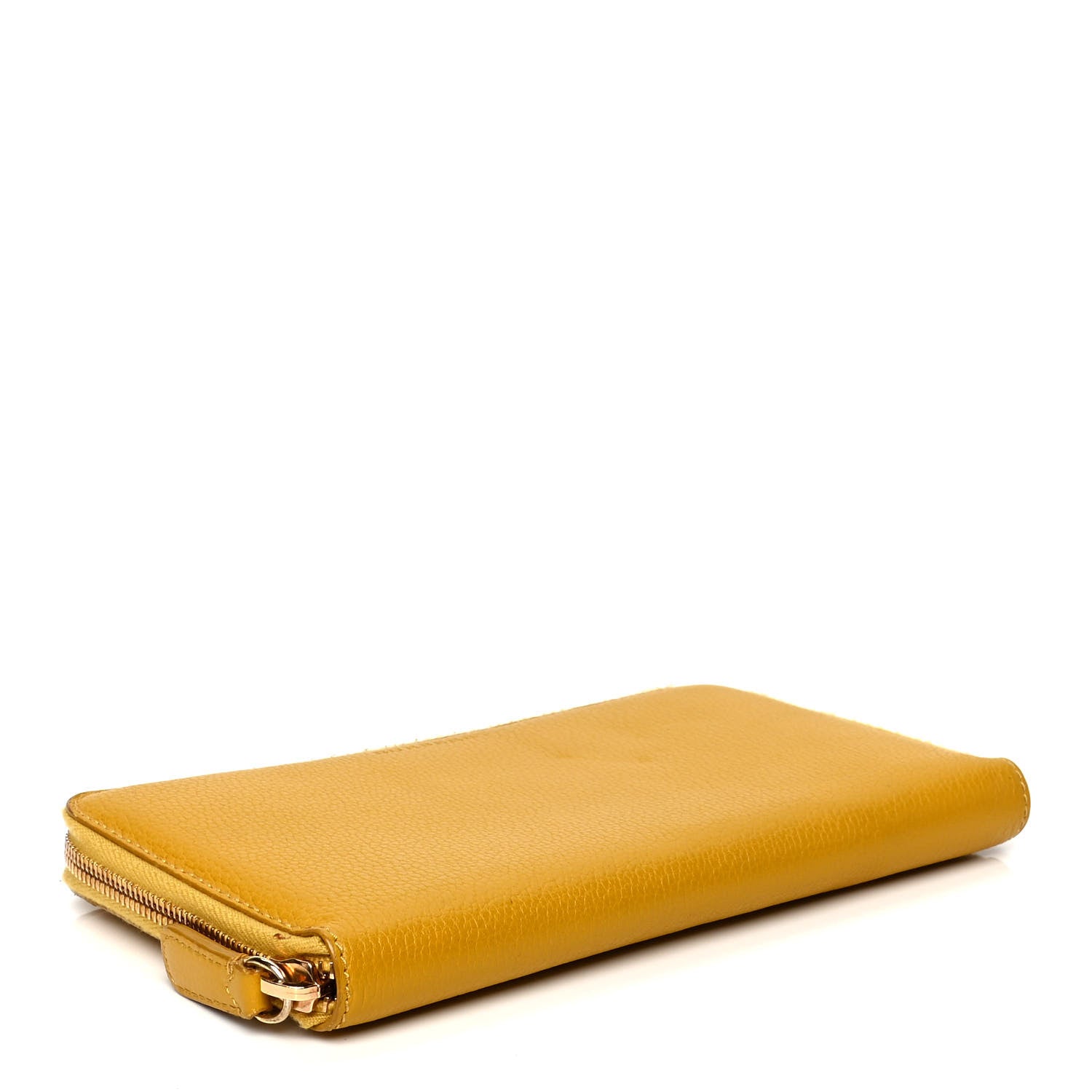 Burberry Grainy Calfskin Zip Around Wallet Yellow 3 of 7