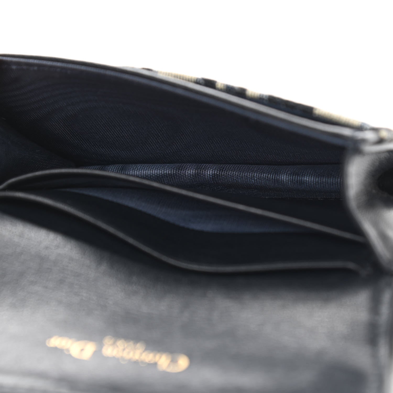 Christian Dior Oblique Saddle Card Holder Blue 5 of 9