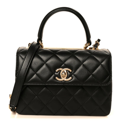 Chanel Lambskin Quilted Mini Trendy CC Dual Handle Flap Bag Black 1 of 12