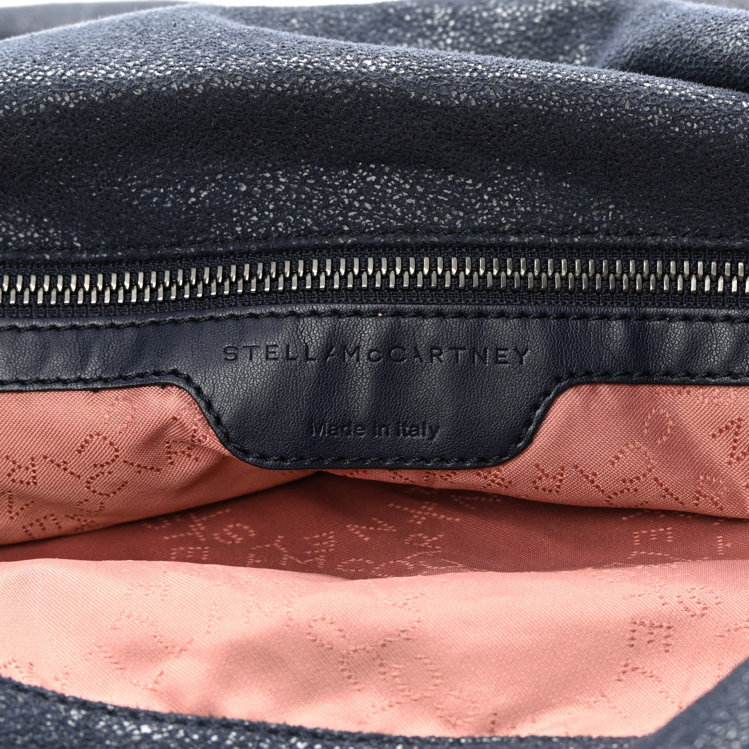Stella McCartney Shaggy Deer Falabella Fold Over Tote Navy 6 of 10