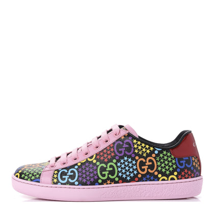Gucci GG Supreme Monogram Psychedelic Womens Ace Sneakers 36 Black Multicolor Sugar Pink 1 of 11