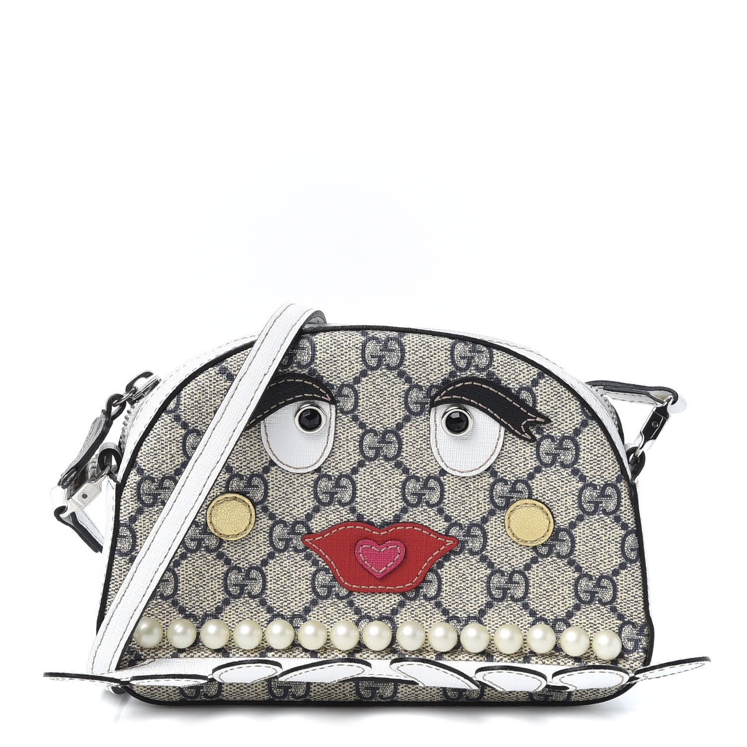 Gucci GG Supreme Monogram Childrens Octopus Messenger Bag White 1 of 9