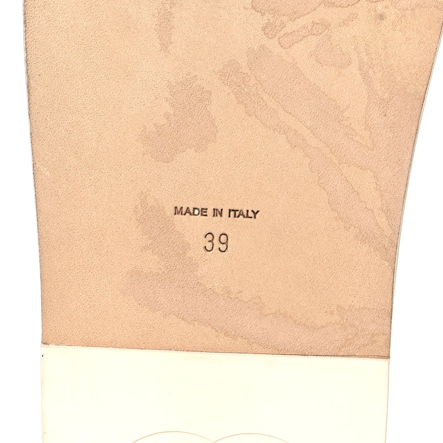 Calfskin Chain Platform Sandals 39 White