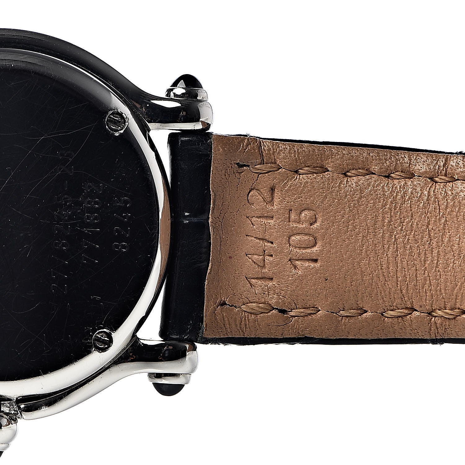 Chopard Stainless Steel Alligator Diamond 26mm Happy Sport Moon Star Quartz Watch Black 7 of 8