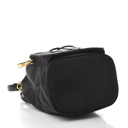 Prada Saffiano Tessuto Nylon Mini Bucket Crossbody Bag Black 4 of 9