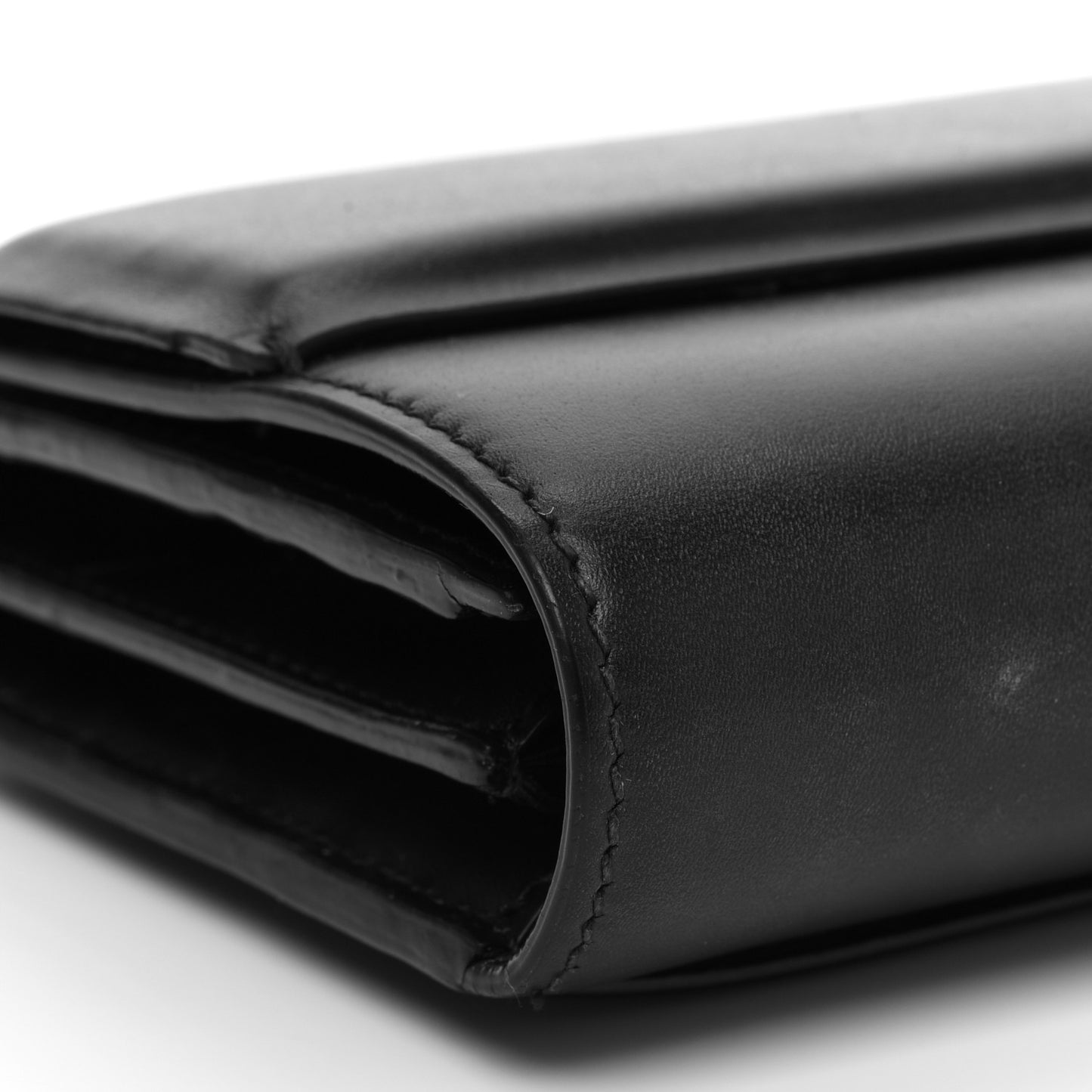 Smooth Calfskin Horizon Continental Wallet Black