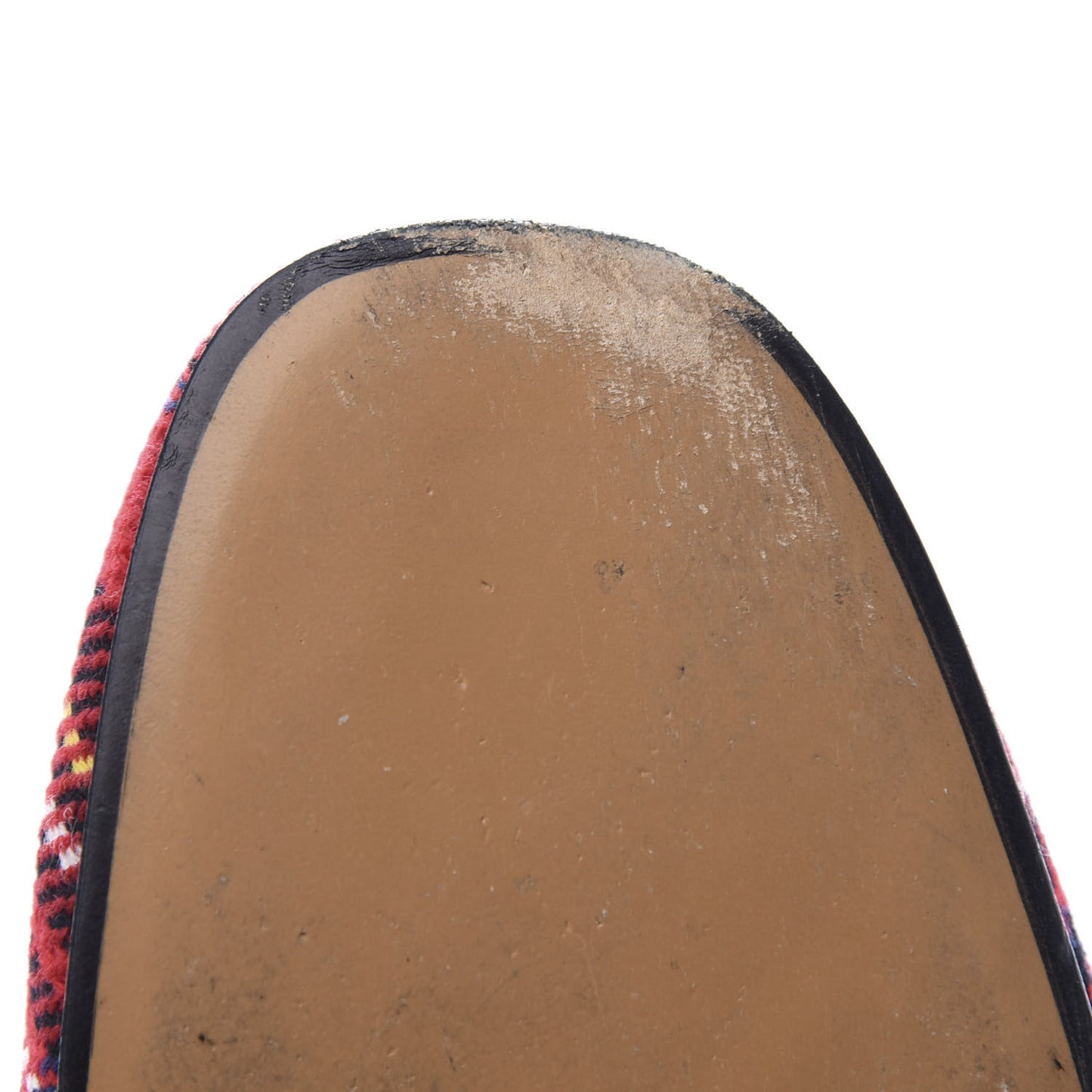 Tartan Fur Web GG Mens Princetown Slippers 12 Red