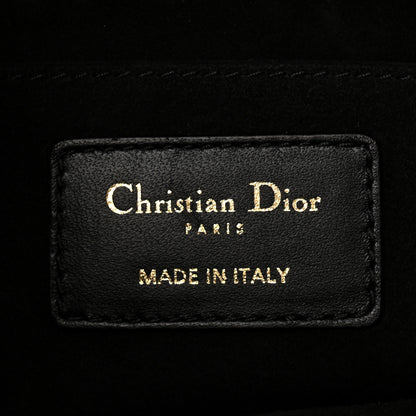 Christian Dior Lambskin Cannage Medium Dior Vibe Hobo Bag Black 6 of 9