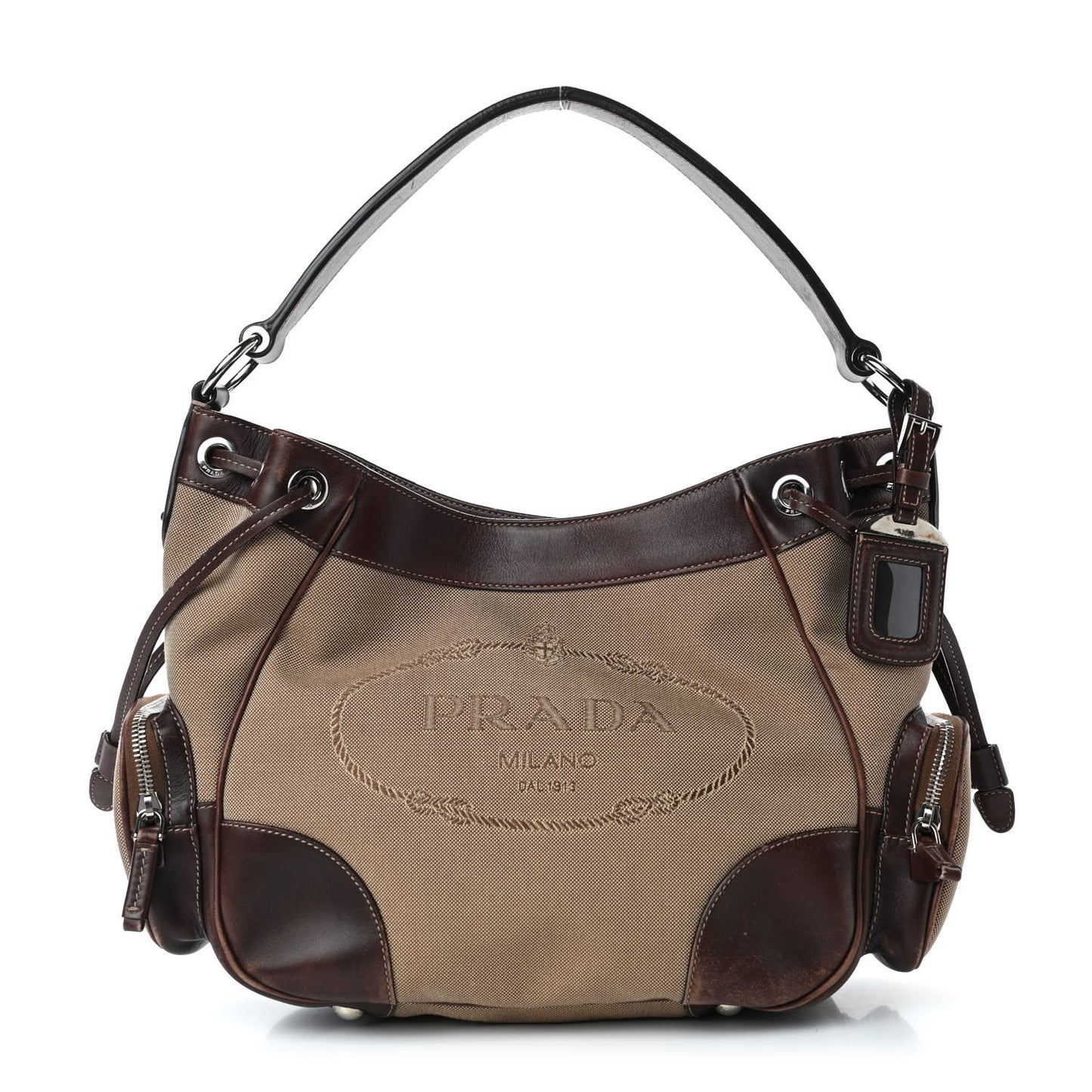 Jacquard Logo Shoulder Bag Corda Bruciato
